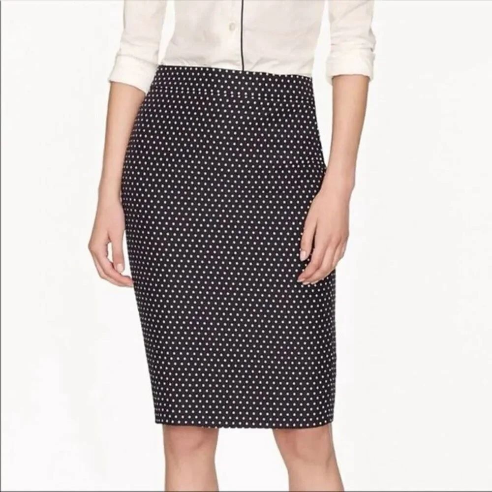 J. Crew No. 2 Pencil Skirt Polka Dot Size 6